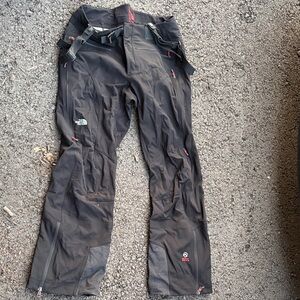 The North Face Men's Black Softshell Trekking Pants with Red Accents